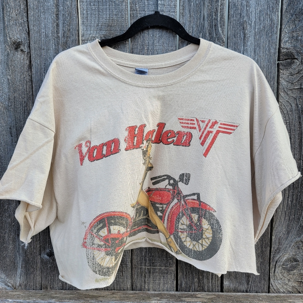 Van Halen Crop Band Oversized Tee